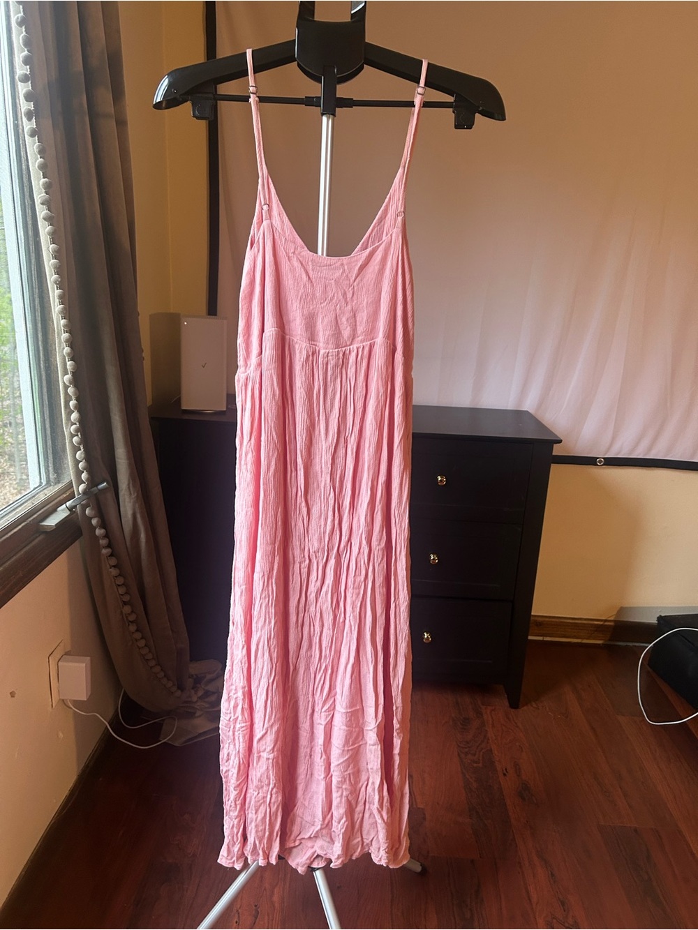 Z Supply Pink Spaghetti Strap Maxi Dress size Large - Picture 3 of 9